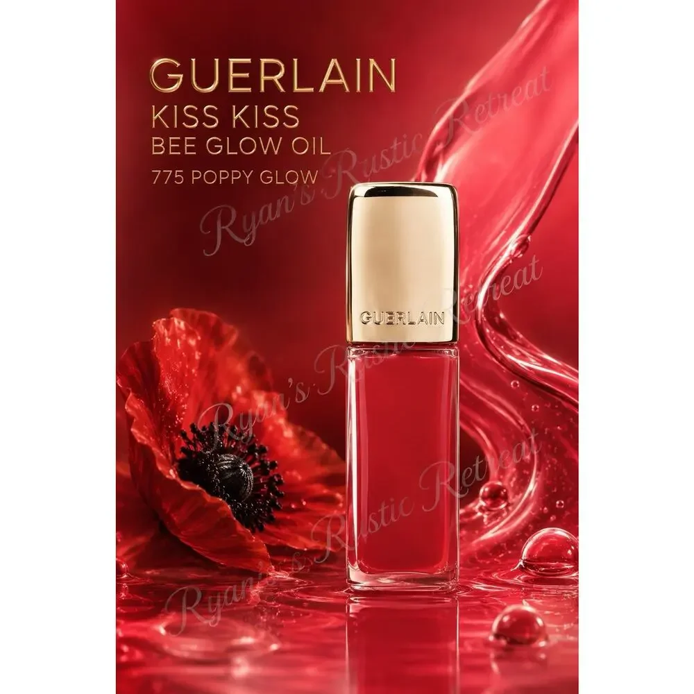 Guerlain - Kiss Kiss - Bee Glow Oil - Shade: 775 Poppy Glow - 0.32 fl oz/ 9.5 mL